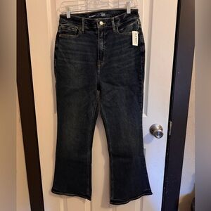 NWT Old Navy Higher High Rise Dark Flare Jeans
